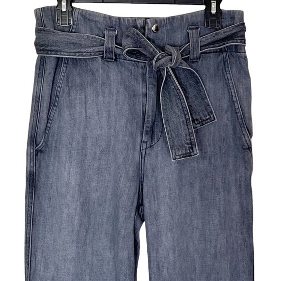 Overlover Abbott Paperbag Jeans Women’s Size 25 Grey Denim Tapered Leg 30 Inseam - Picture 3 of 13